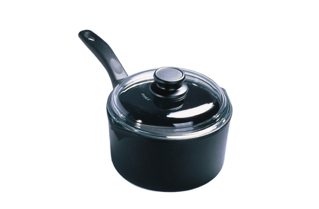 Stielkasserolle aus Guss incl. Glasdeckel