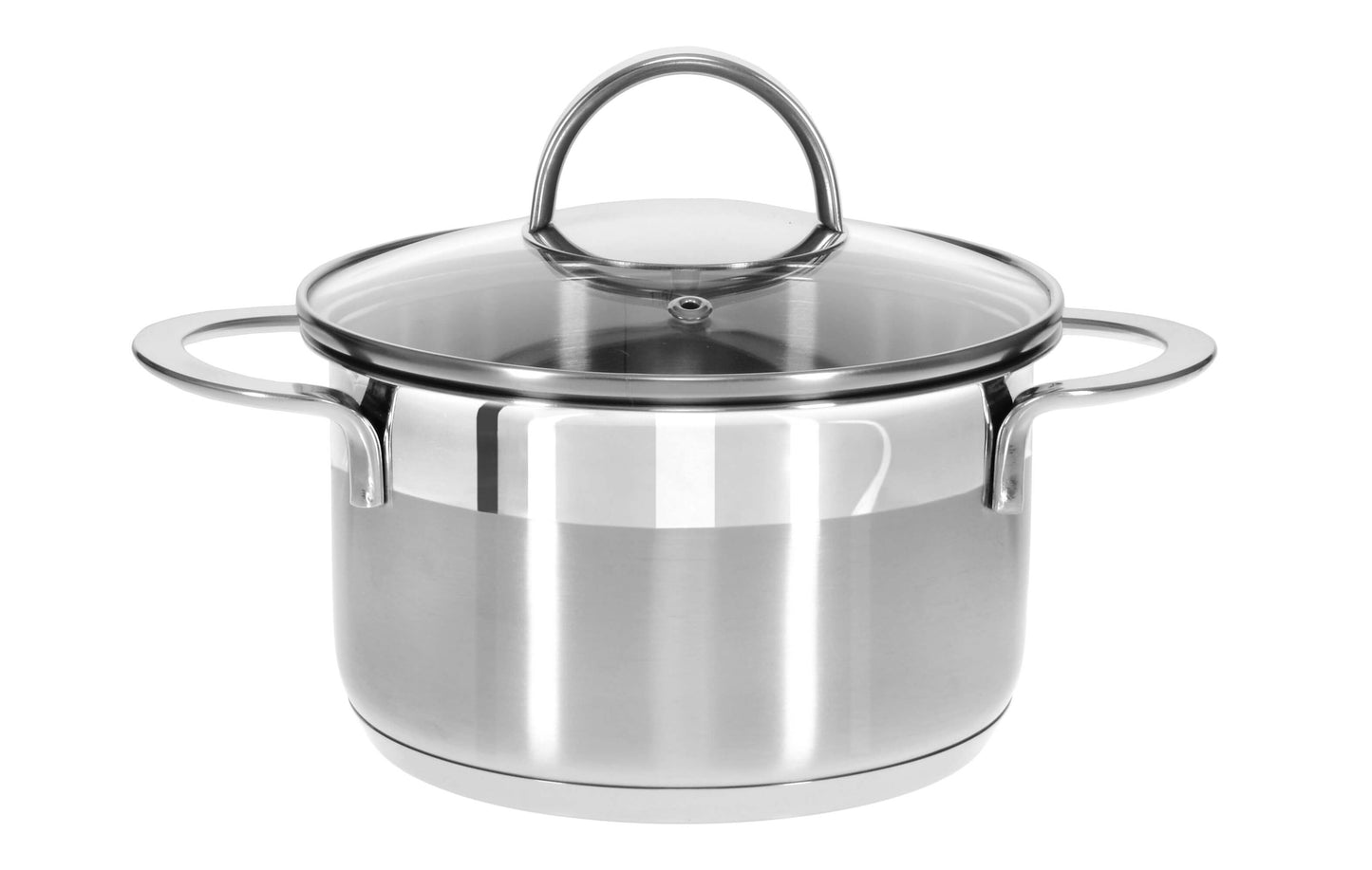 Edelstahl-Kochtopf "PRO-LINE" (Ø14-24cm) incl. Glasdeckel