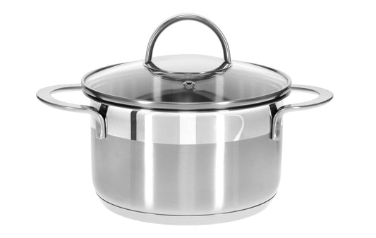 Edelstahl-Kochtopf "PRO-LINE" (Ø14-24cm) incl. Glasdeckel