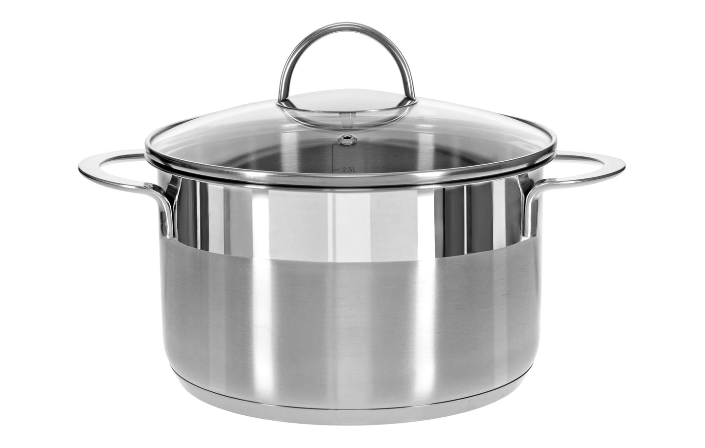 Edelstahl-Kochtopf "PRO-LINE" (Ø14-24cm) incl. Glasdeckel