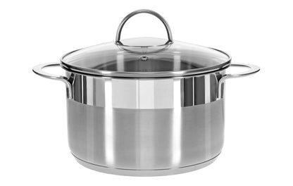 Edelstahl-Kochtopf "PRO-LINE" (Ø14-24cm) incl. Glasdeckel