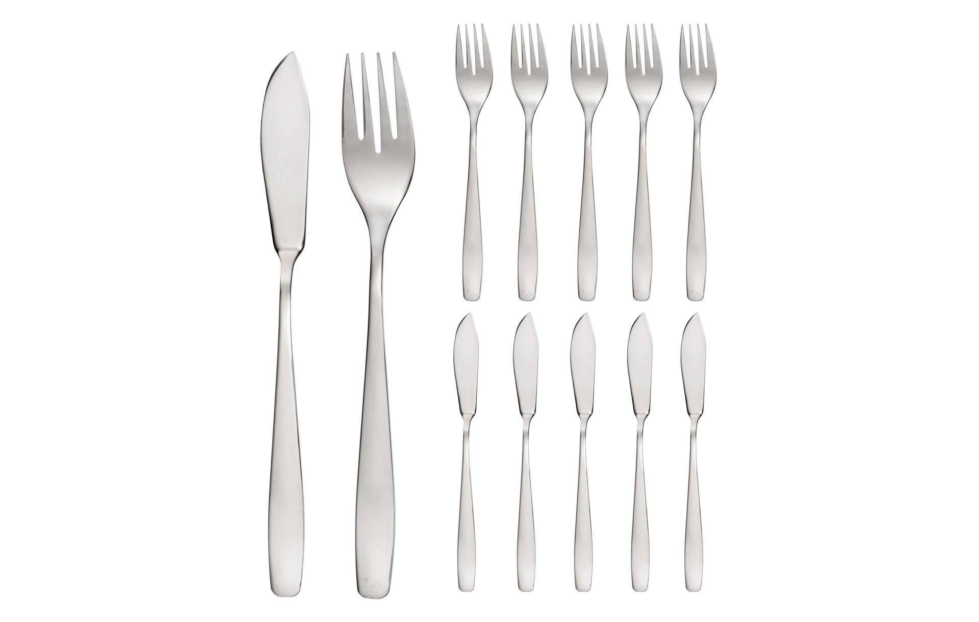 Premium Fischpfanne 5cm hoch (41x27cm) incl. 12-teiligem Fischbesteck - Bratpfanne.DE