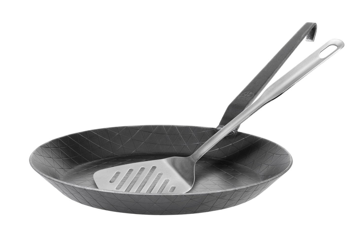 Schmiedepfanne mit Hakenstiel und Pfannenwender Ø20-32cm