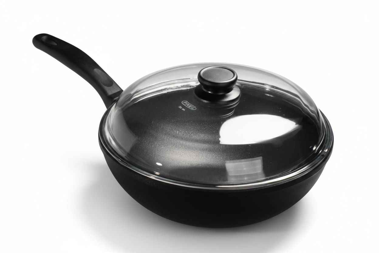 Premium WOK 9,5cm hoch (Ø28-30cm) - Bratpfanne.DE