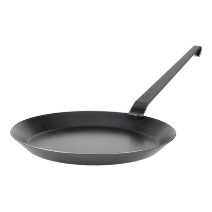 Schmiedepfanne blank mit Hakenstiel (Ø32cm)